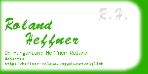 roland heffner business card